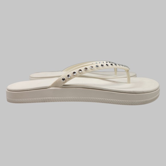 Sanuk NWOT Funshine Gem Crystal Coral Studded Women's Sandals Flip Flop Size 10 - Picture 4 of 7